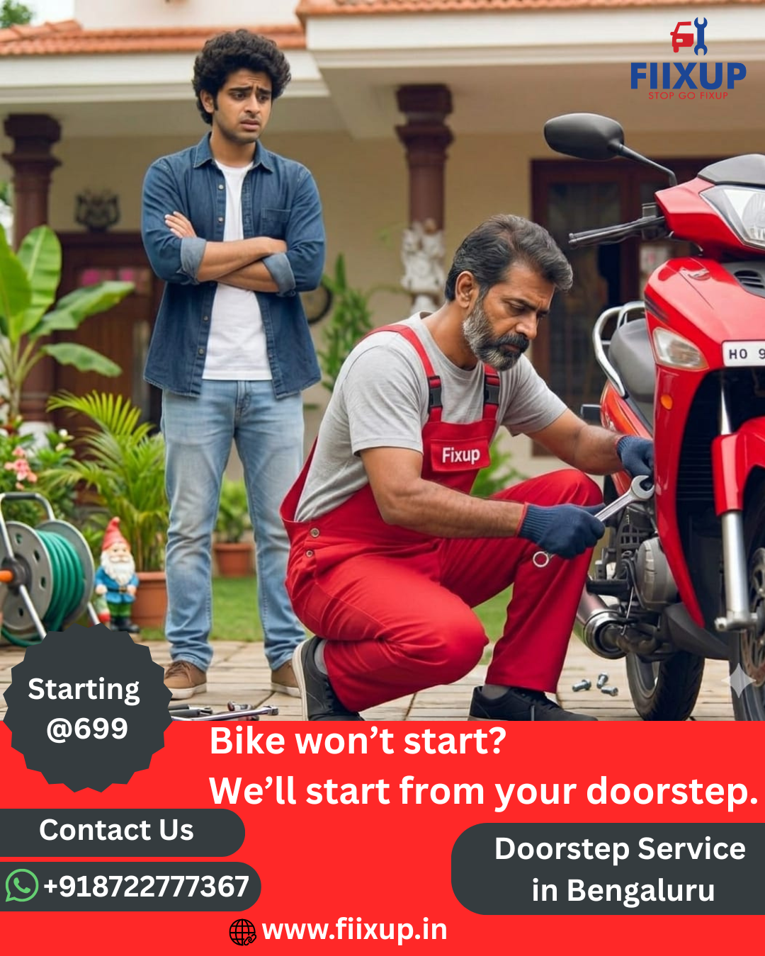 🆘 Fast & Cheapest Bike Towing in Bengaluru | 24/7 Roadside Assistance - Fiixup
